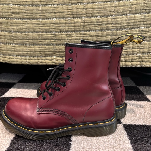 Dr. Martens Shoes - Dr. Martens Cherry Red Leather Boots